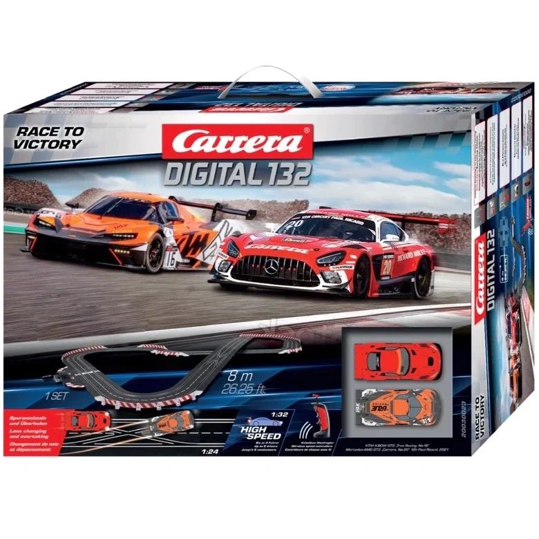 Carrera 30023 Race to Victory Set, 8m track, Digital 132 w/Lights and  Wireless