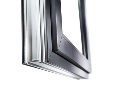 Close-up of a modern, sleek window frame with clean lines.