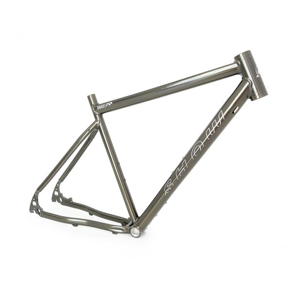 Salsa Cromoly bike frame in metallic finish.