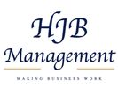 Logo for HJB Management with a formal business tagline.