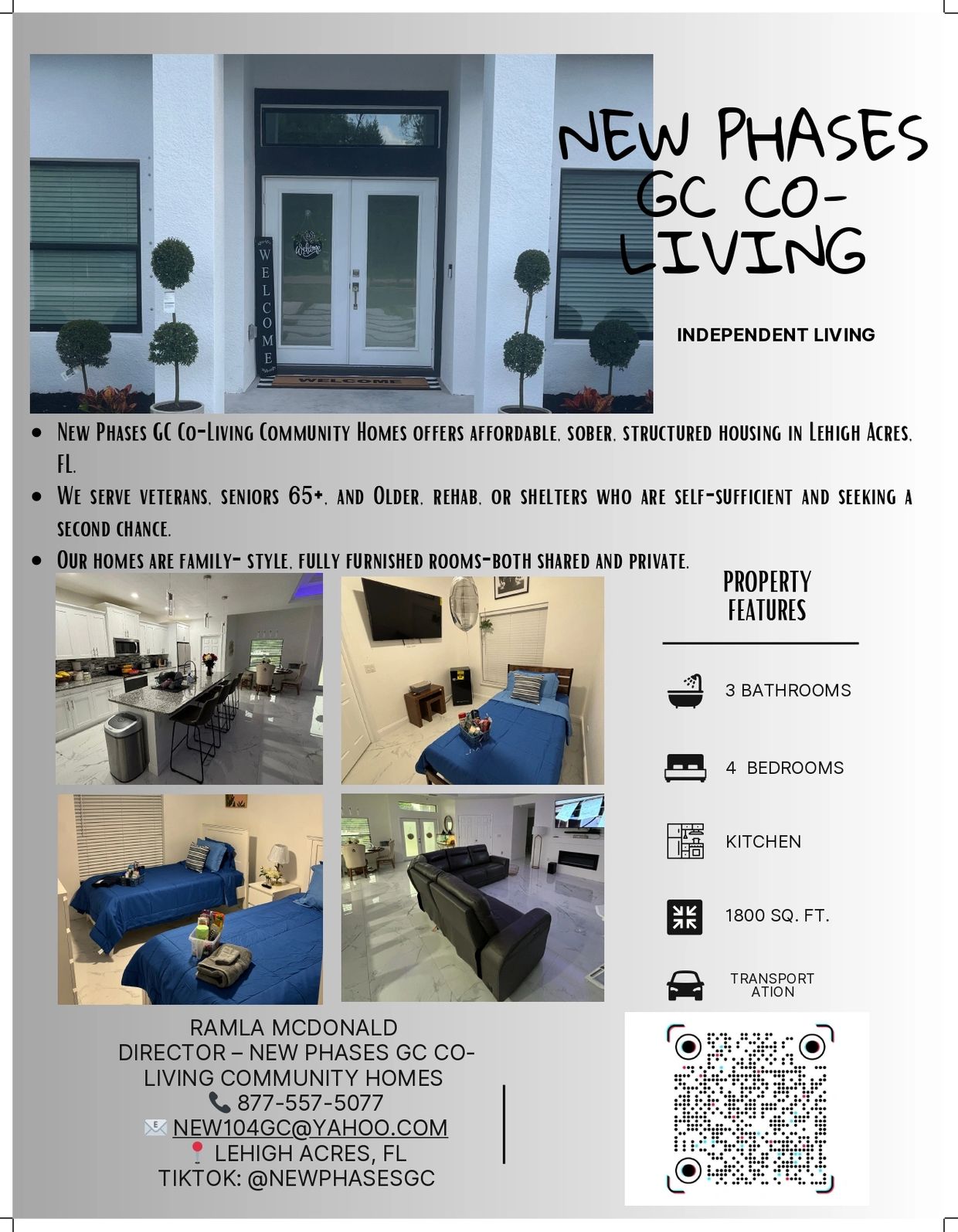 New Phases GC, supportive housing units across Southwest Florida. Low-income housing program.