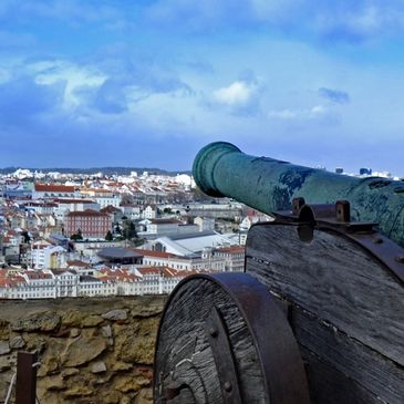 At Saint George's Castle, a historic castle in the Portuguese capital of Lisbon.