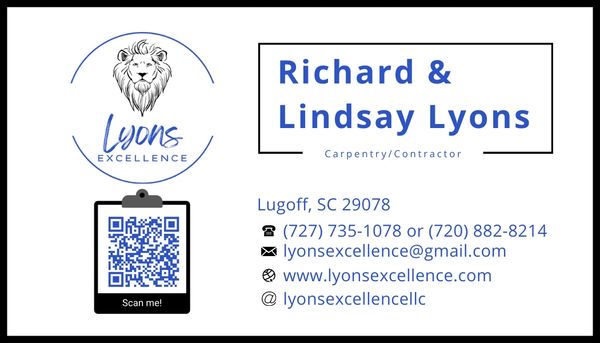 Carpentry. Carpenter. Contractor. Lyons Excellence LLC. Small business. Family-owned business. 