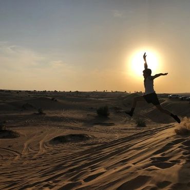 Dubai Desert Jump Sunset