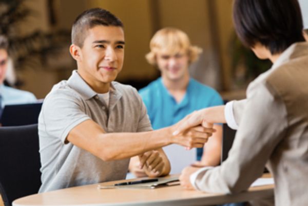 two people shaking hands