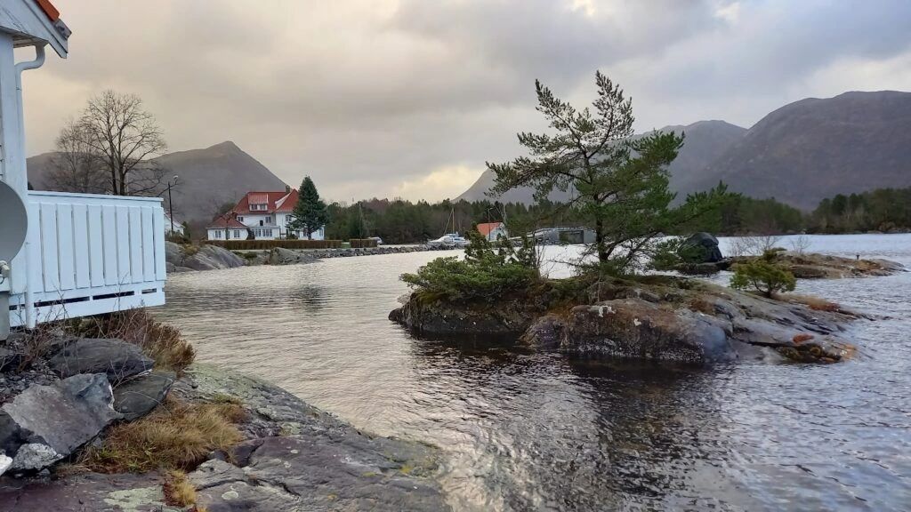 Norwegian fjord scene