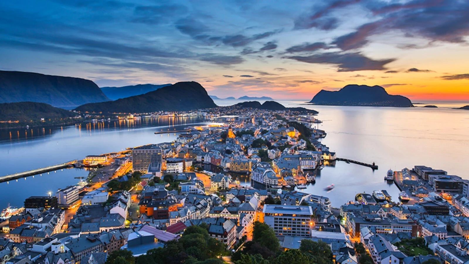 Ålesund city and fjord