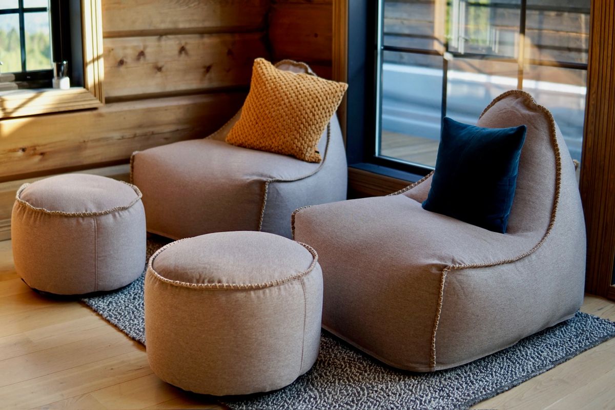 Cabin detail — cosy corner with mountain light