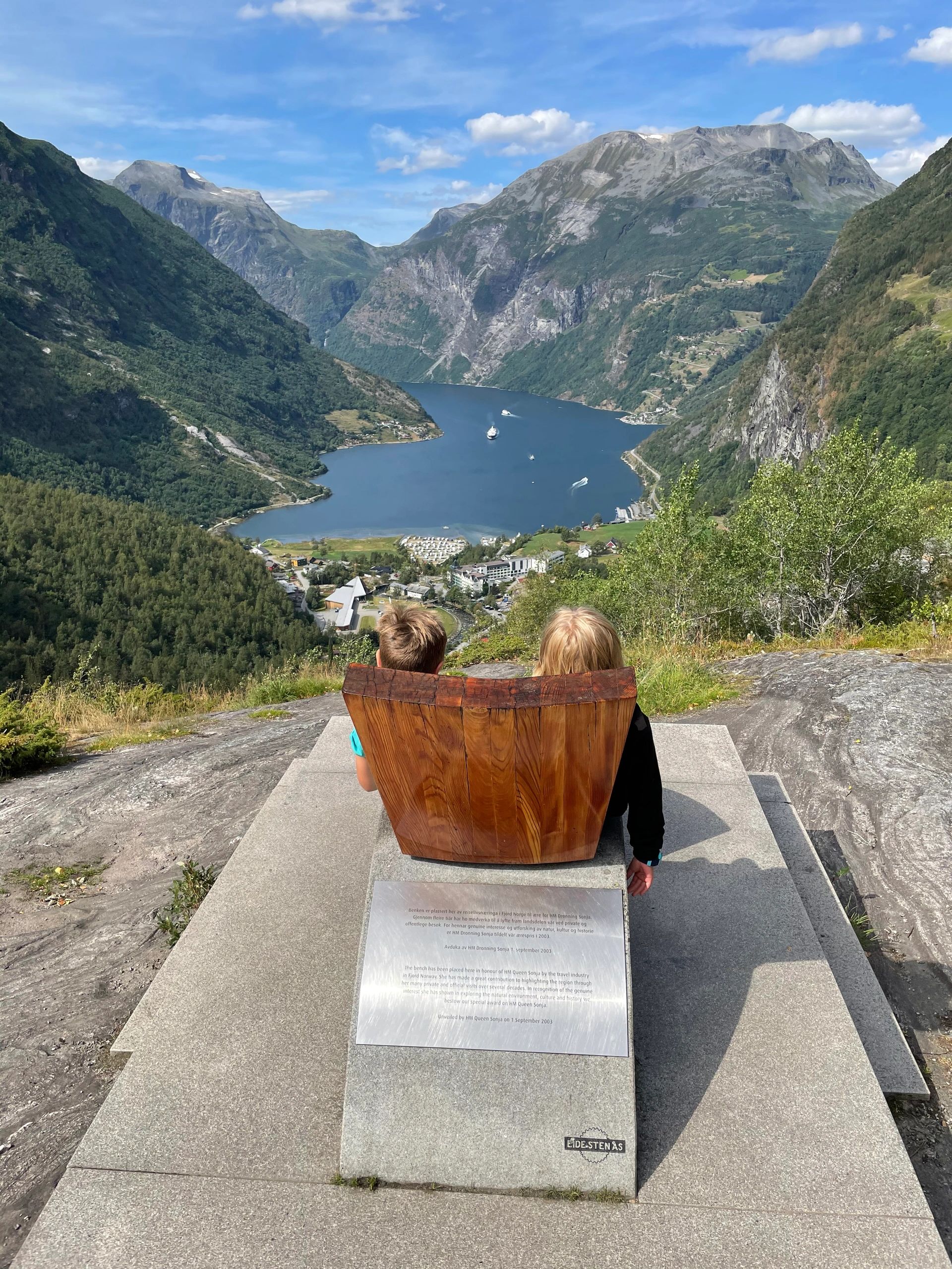 Spring landscape by the Norwegian fjord