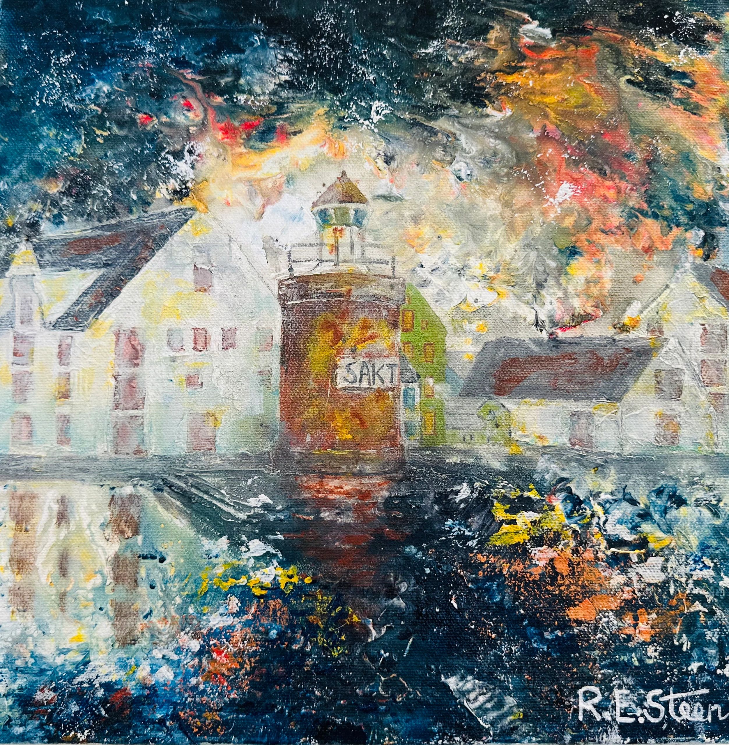 Norwegian fjord scene