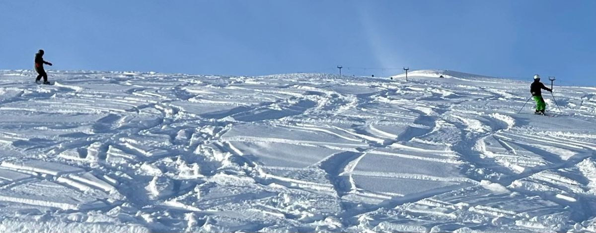 Heavy snowfall on the Sunnmøre Alps above Stranda