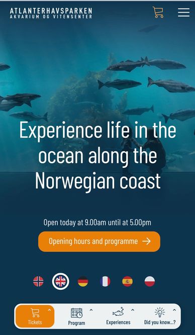 A poster for the spectacular aquarium called ATLANTERHAVSPARKEN