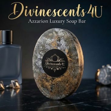 Elegant luxury soap bar named Divinescents 4U by Azzarion.