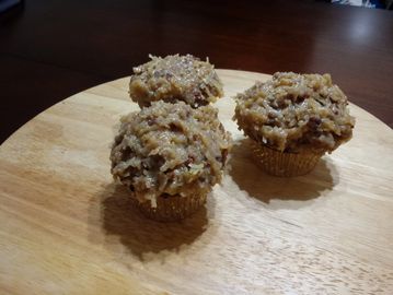 German Chocolate Cupcakes