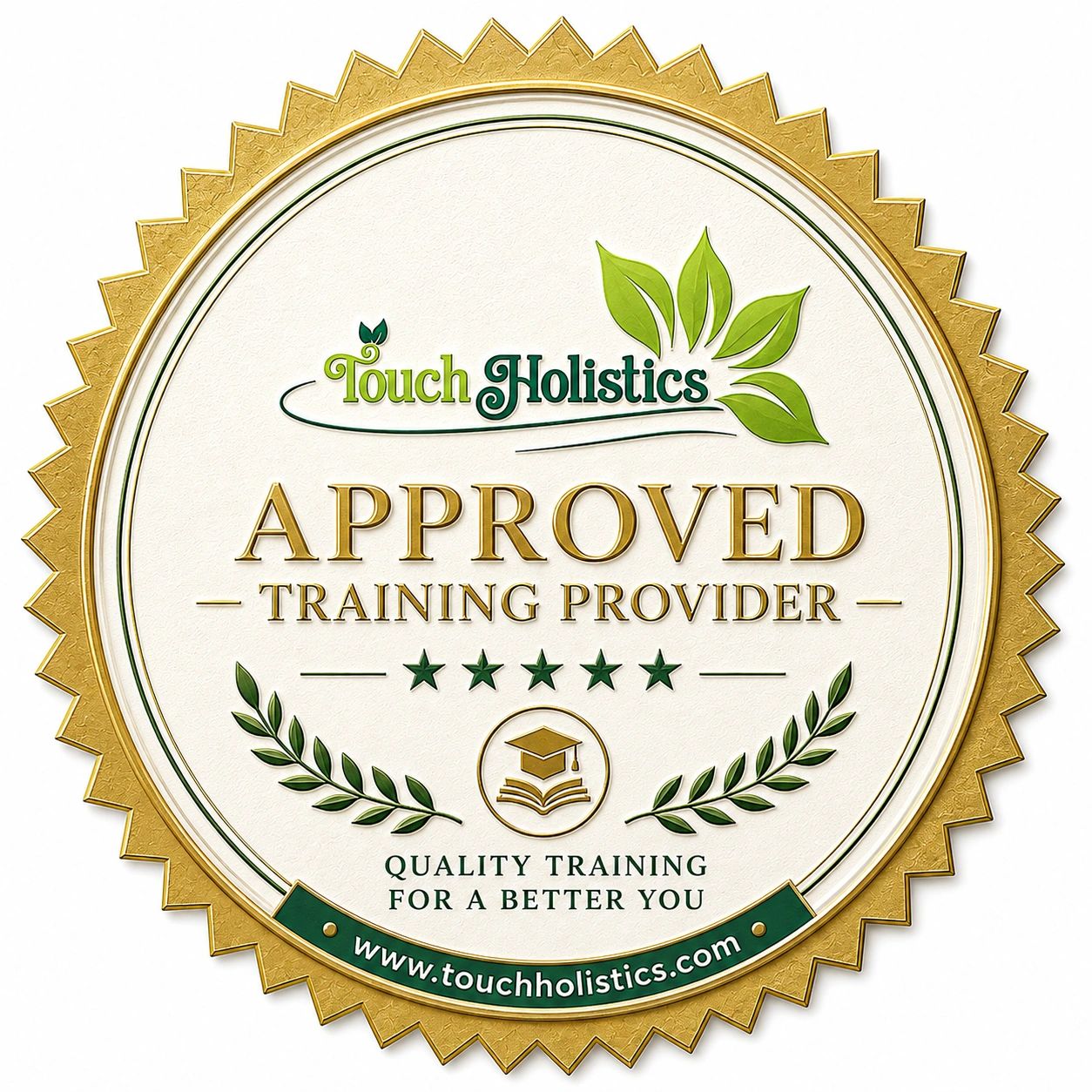 Touch Holistics approved training provider seal.