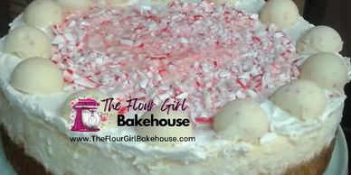 Cheesecakes baked fresh in a cottage bakery The Flour Girl Bakehouse in Port Charlotte, FL