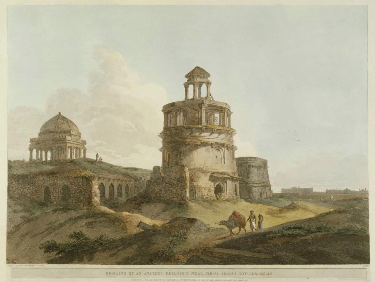 Remains of an Ancient Building near Firoz Shah Cotilla, Delhi, 1795 | Source: Royal Academy