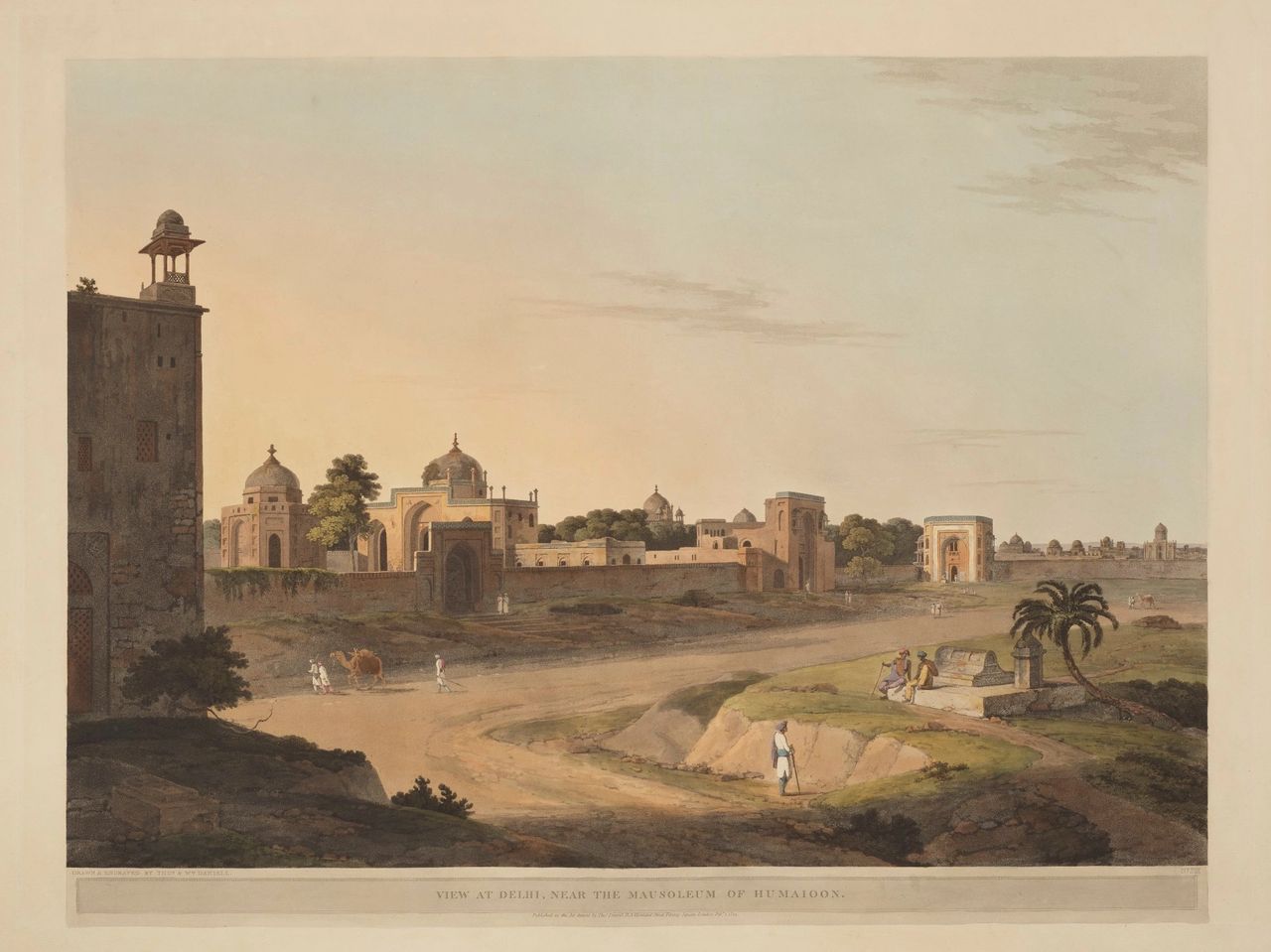 View of Delhi, near the Mausoleum of Emperor Humaioon, 1801 | Source: Royal Academy