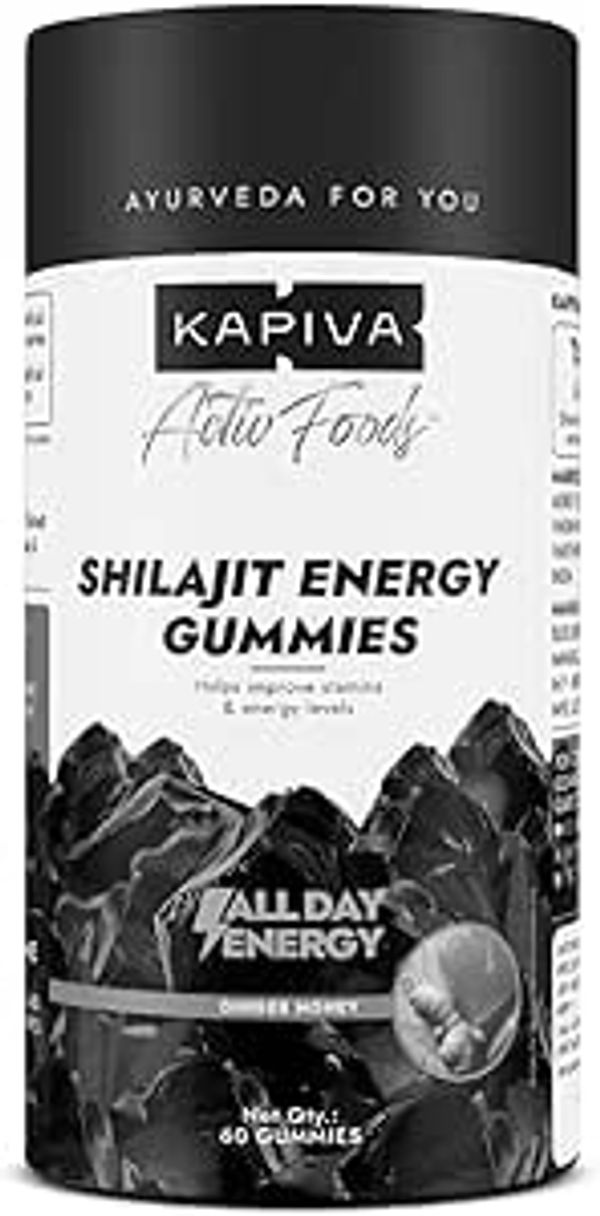 Kapiva Himalayan Shilajit Gummies | 225mg Pure Shilajit per Serving | Ginger Honey Flavor | Natural 