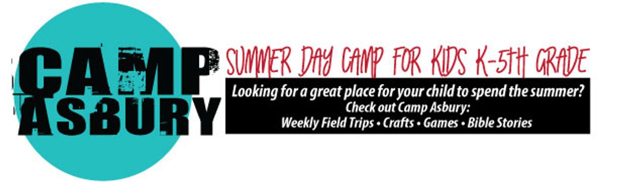 Camp Asbury summer day camp for kids K-5th grade with field trips, crafts, games, and Bible stories.