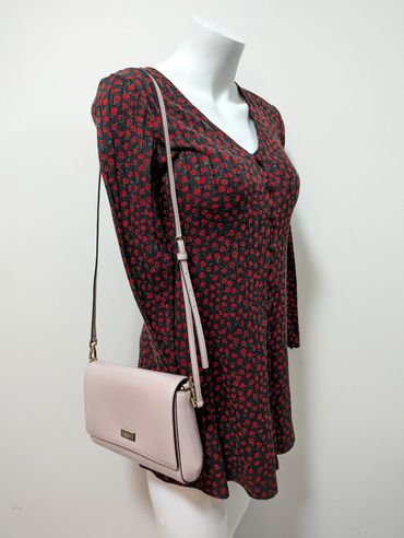 TOPSHOP Petite Black Red Floral Ribbed Long Sleeves Mini Dress 
