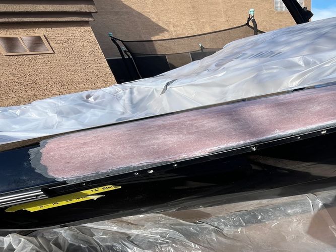 This is a repaired Malibu that was damaged  during transport and was cracked  during a collision 