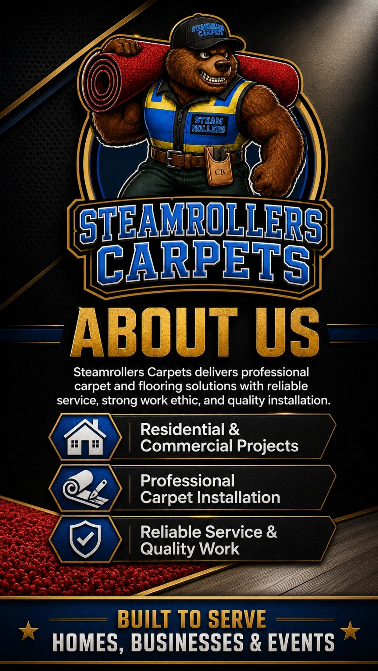 Steamrollers Carpets offers professional carpet and flooring solutions for homes and businesses.