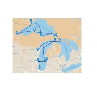 American Queen Voyages - Lakeside Treasures 
Lake Superior Cruise itinerary map
