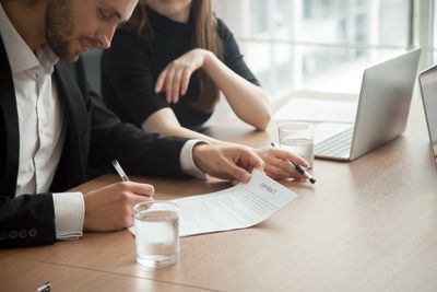 Attorney Signing Papers