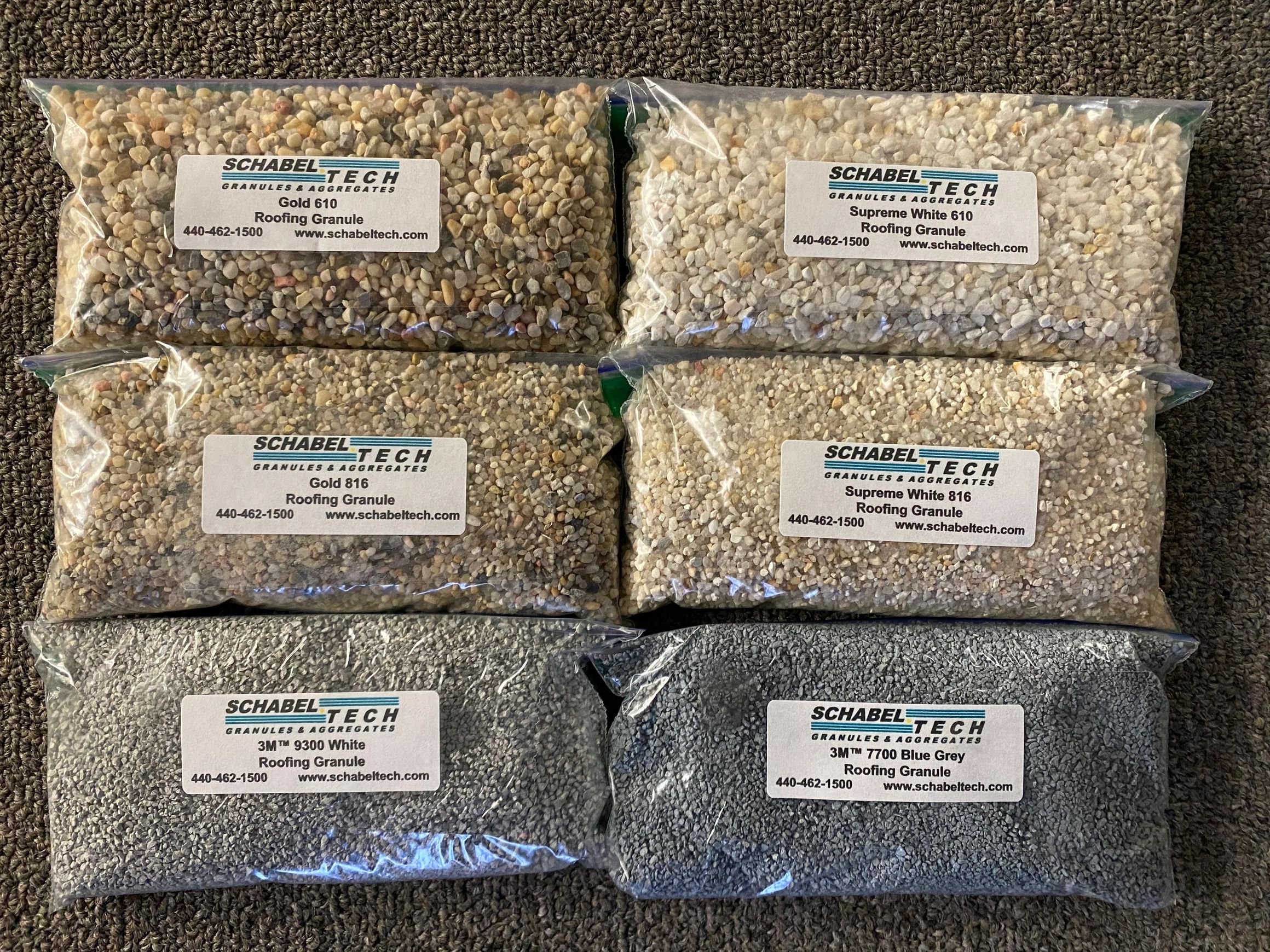 Natural Select and 3M roofing granule comparison