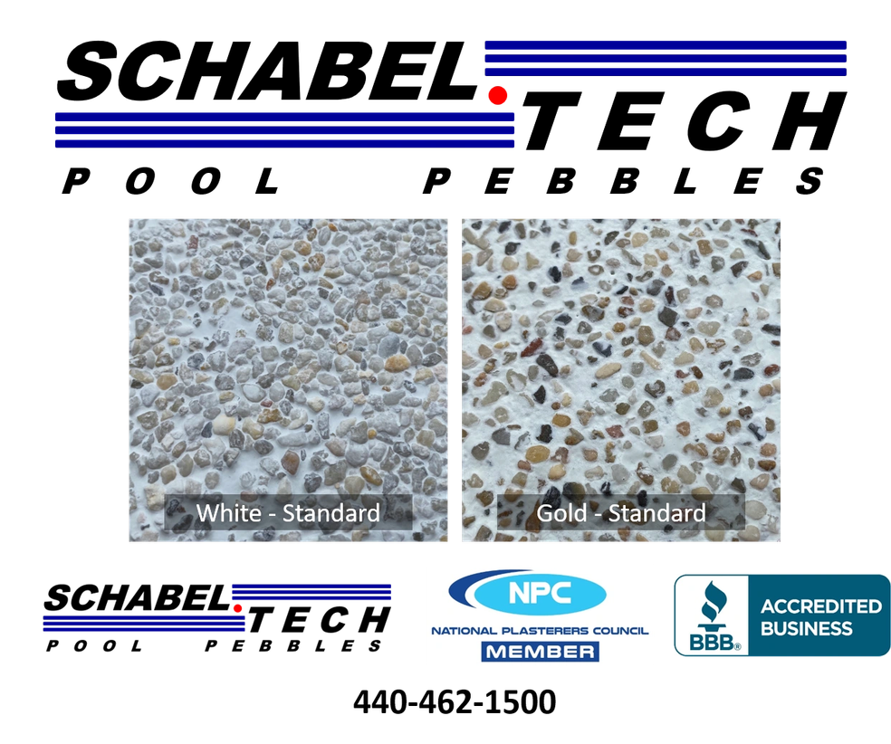 Smooth and consistently graded SchabelTech pool pebbles