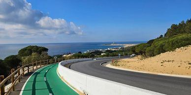 ruta de ciclismo panorama vistas al mar Conil
