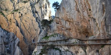 Caminito del Rey montanas panorama dificil