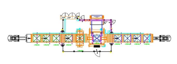 Stand-alone stretch hood machine configuration with accumulation conveyors