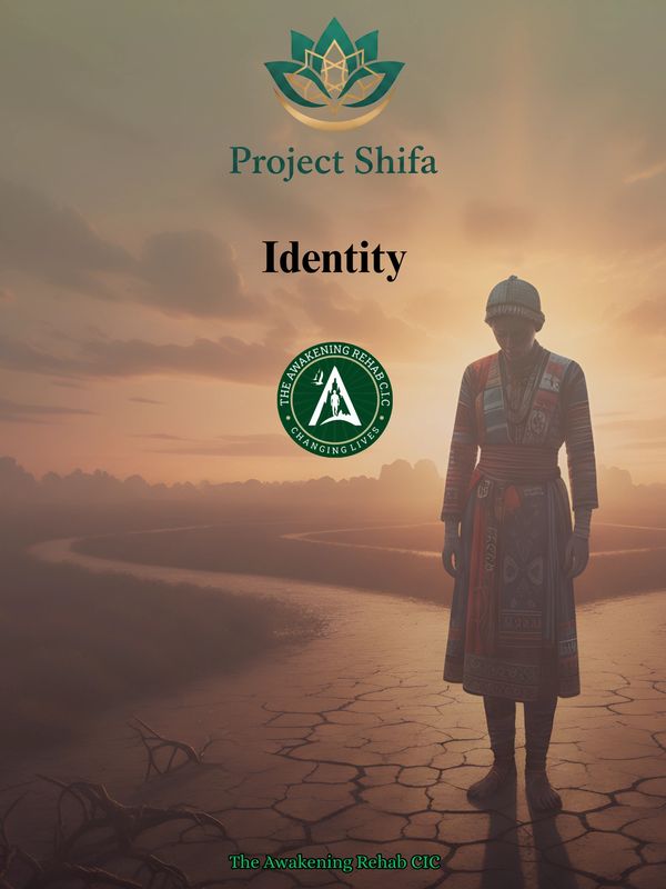 Project Shifa Identity cover with person in traditional attire.