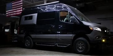 Exterior view of Rebyl Vans custom Outside model Mercedes-Benz Sprinter in MN.