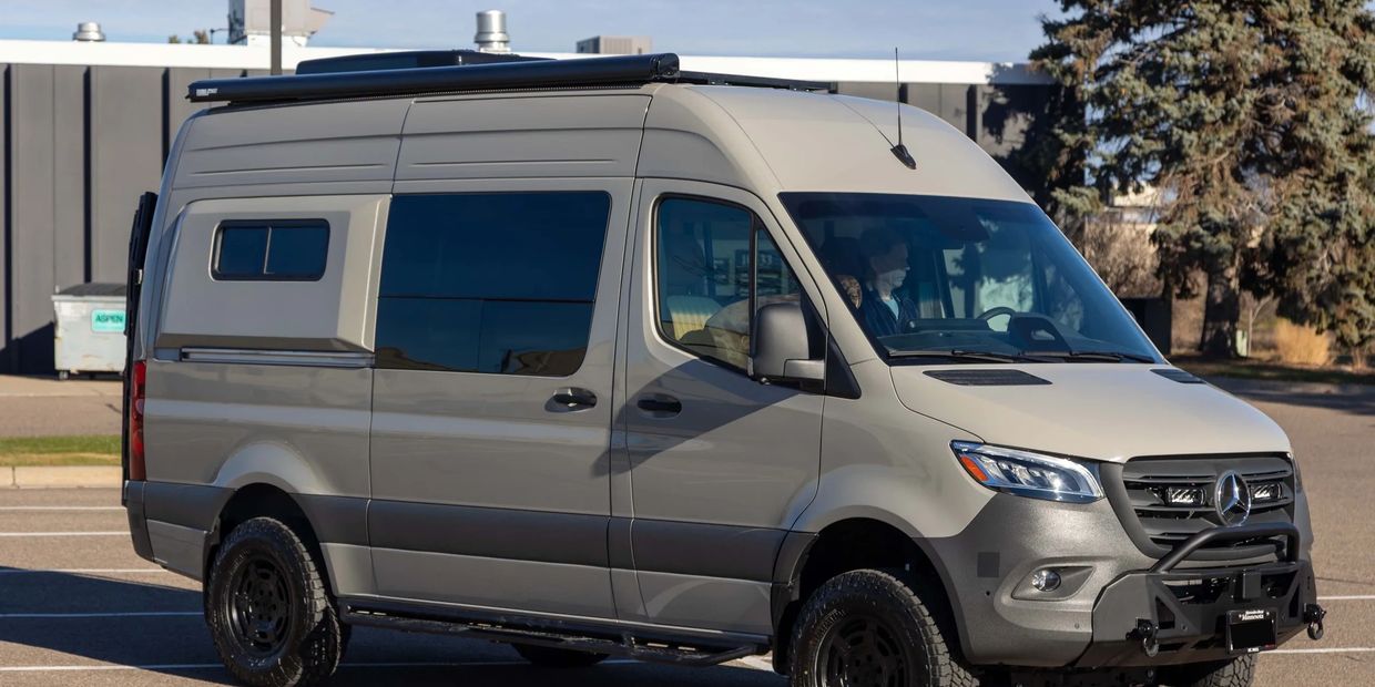 Campervan by Rebyl Vans in Eden Prairie, MN, parked outside.