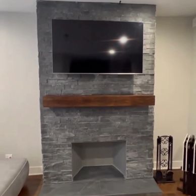Fireplace installation 