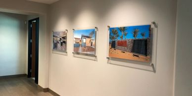 Acrylics printed and installed with standoffs
