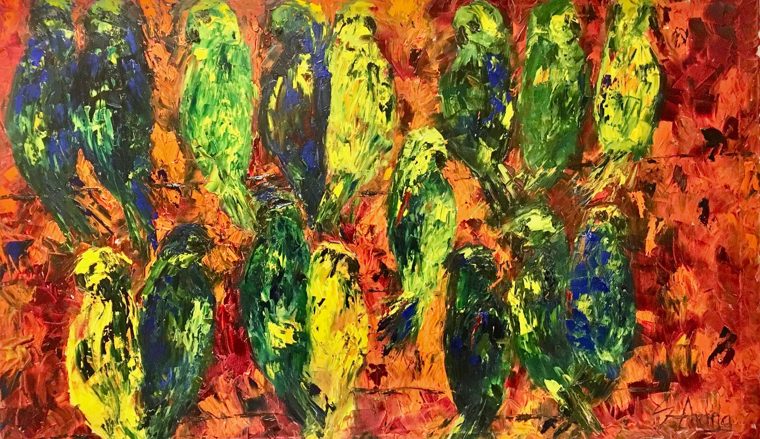 Mystery of the Jungle
Oil on canvas
Palette knife
60" X 48" 