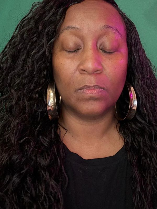 This is me closing my eyes to BS in this world and moving forward with my eyes closed to NEGATIVITY.