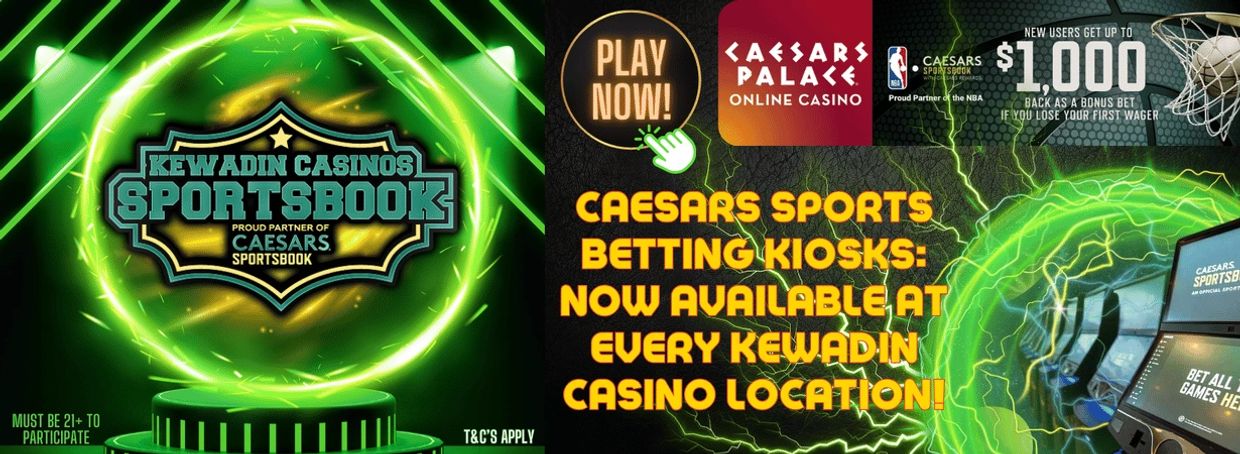 Apply the Best Michigan Sportsbook Promos with Kewadin Casino St Ignace or any Kewadin Casino!