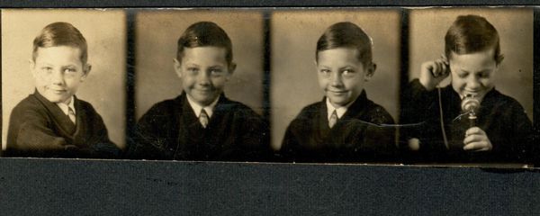 Side-by-side portraits of young boy.