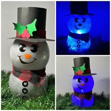 customize your snowman, by turning them into our green friend  or Santa. Customize you ribbon, hat, 