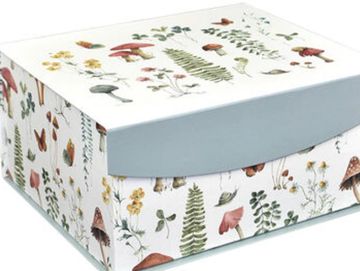 A colorful box containing a sewing kit to make a maltese puppy plush at home DIY