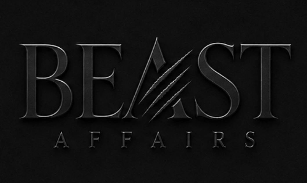 BEAST AFFAIRS logo with claw marks.