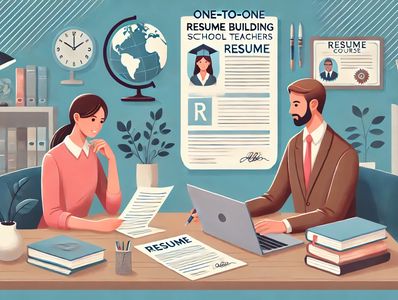 Two people going through resumes with each other