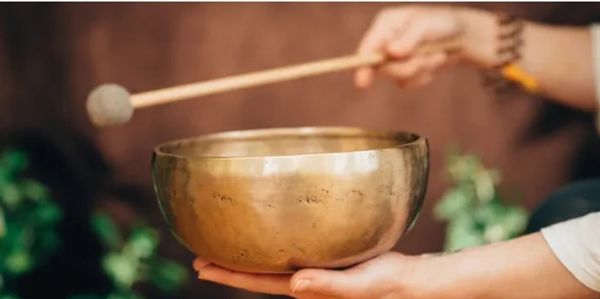 Sound Healing classes, singing bowl with mallet.