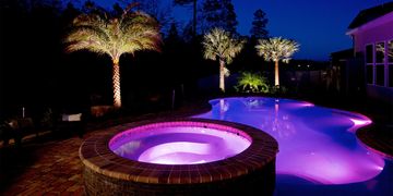 One of our many customers pool lighting repair & installation results