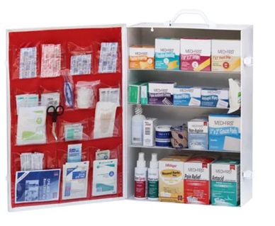 Customized first aid cabinets and supplies restocking replishment service delivered 